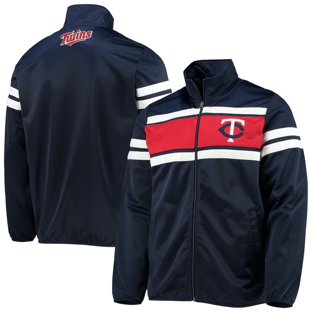 Men's Minnesota Twins G-III Sports by Carl Banks Full-Zip Track Jacket Size XL